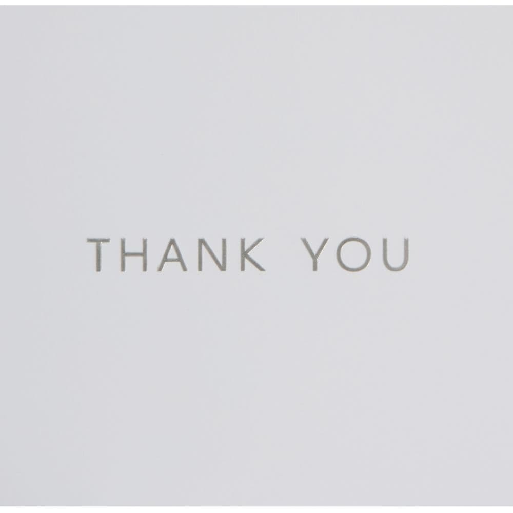 Silver Thank You Boxed Note Card