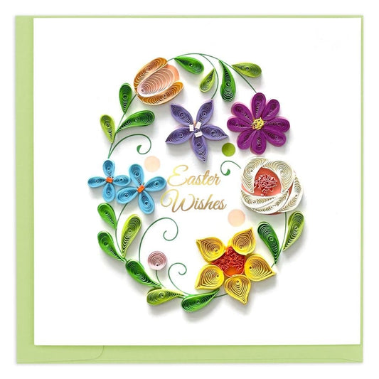 Quilled Floral Egg Easter Card