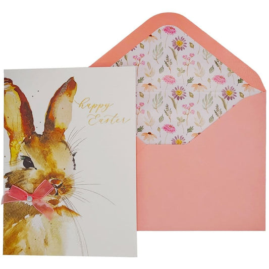 Watercolor Rabbit Easter Card