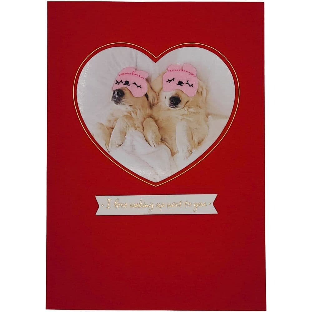 Sleeping Puppies Valentine's Day Card