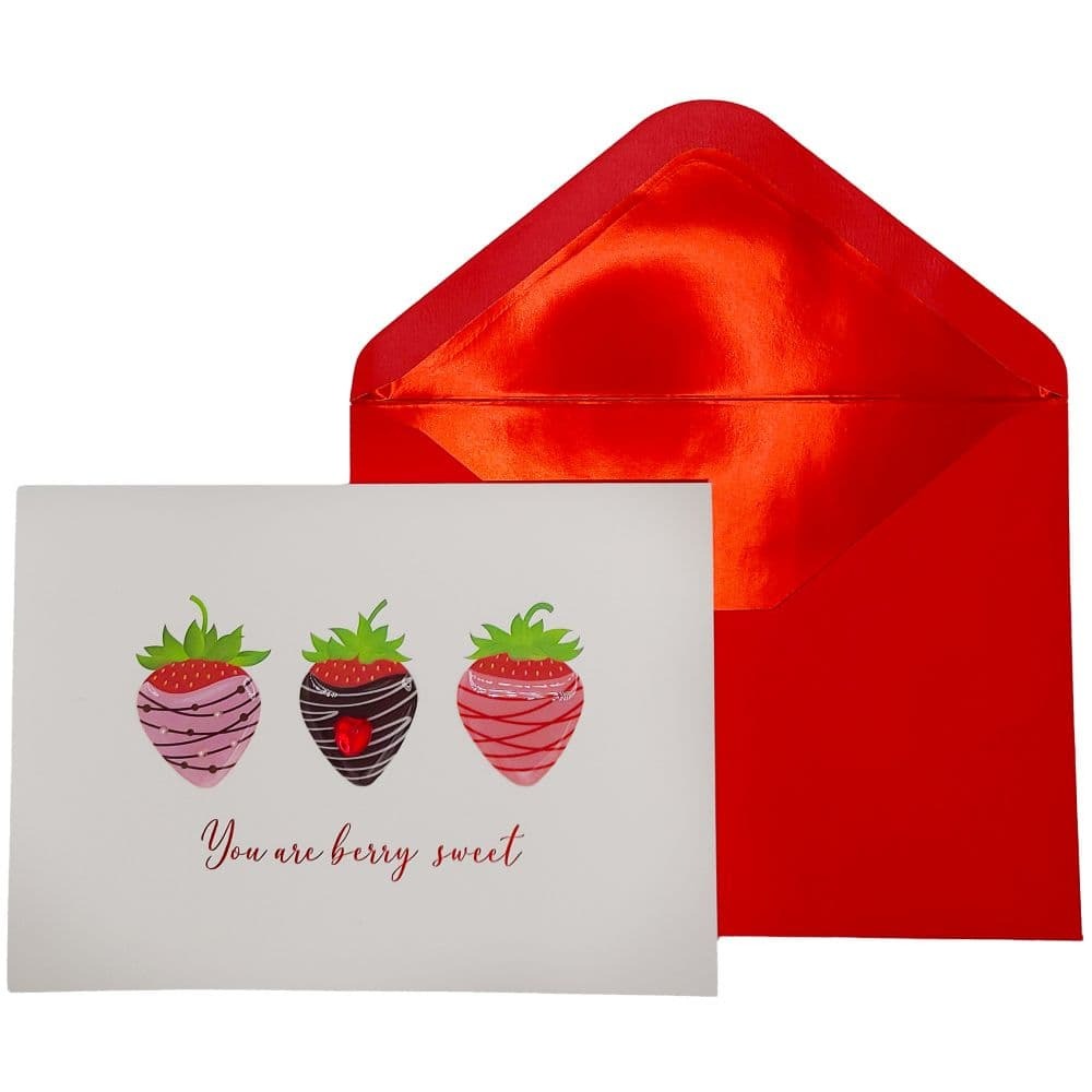 Handmade Dipped Berries Valentine Card