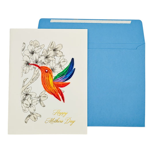 Quilled Hummingbird Mother's Day Card