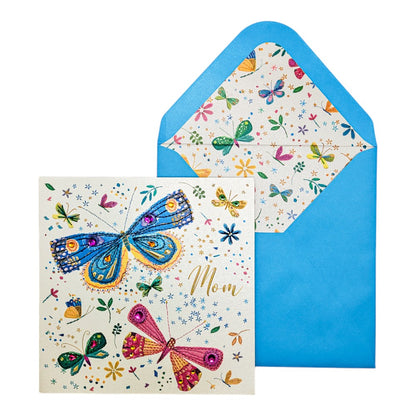 Butterflies with Stitching Mother's Day Card