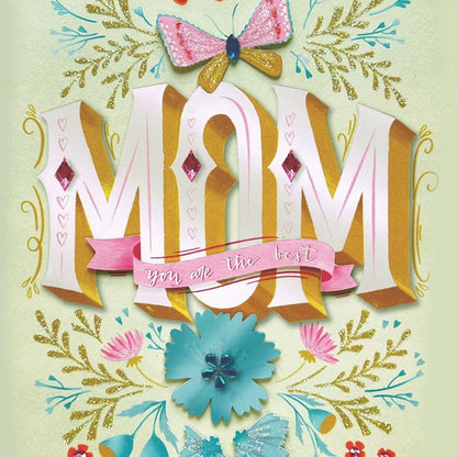 Mom Feature Lettering Mother's Day Card