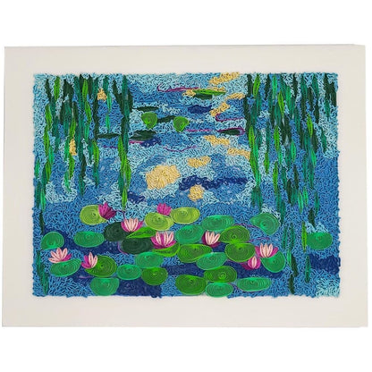 Quilled Water Lilies Monet Blank Card