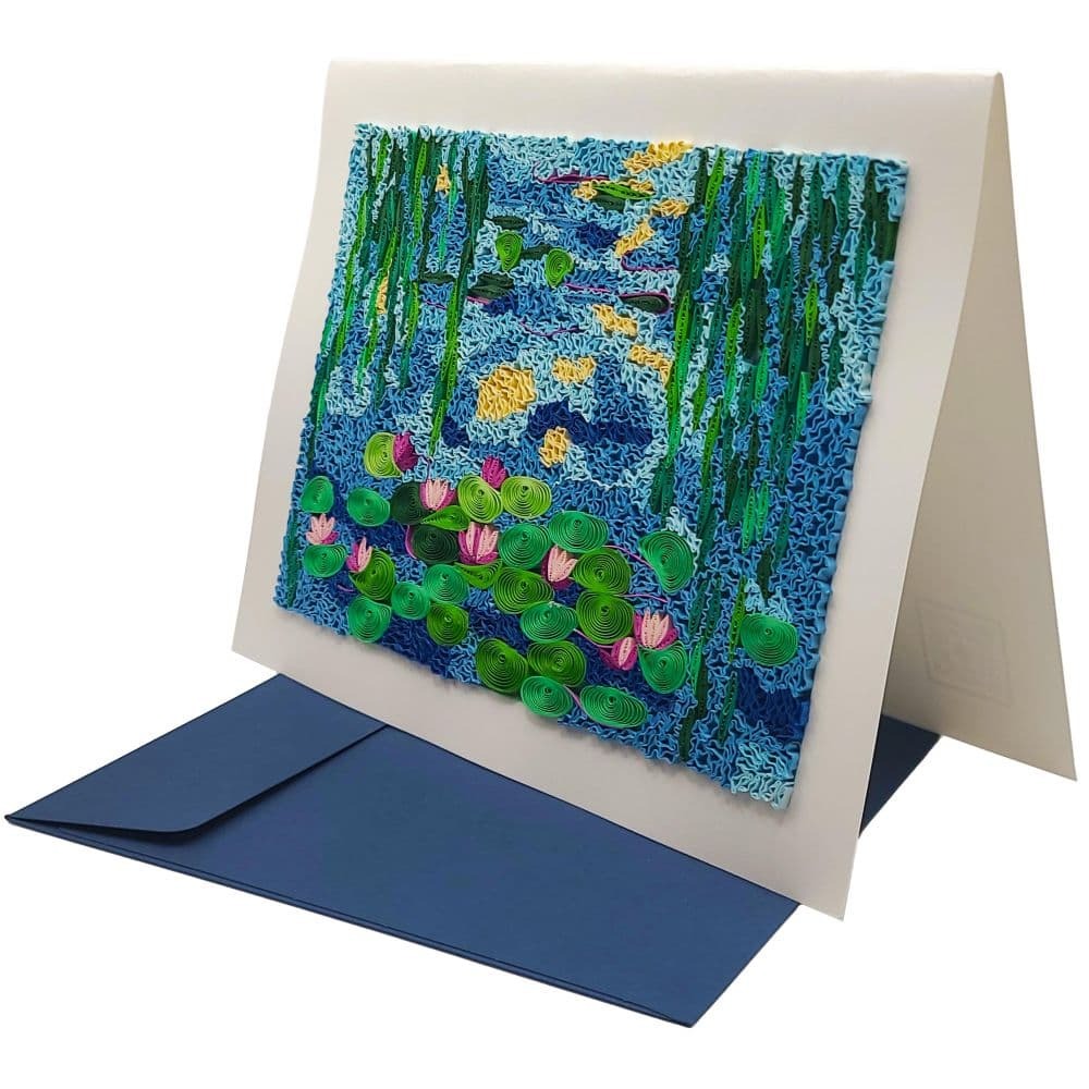 Quilled Water Lilies Monet Blank Card