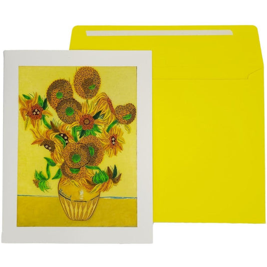 Quilled Sunflowers Van Gogh Blank Card