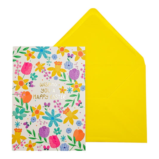 Multi Flower Toss Easter Card