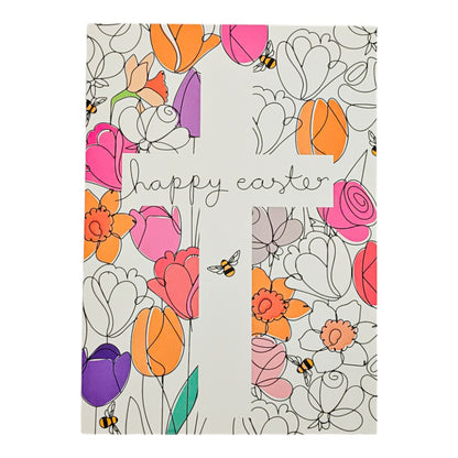 Happy Easter with Cross Easter Card