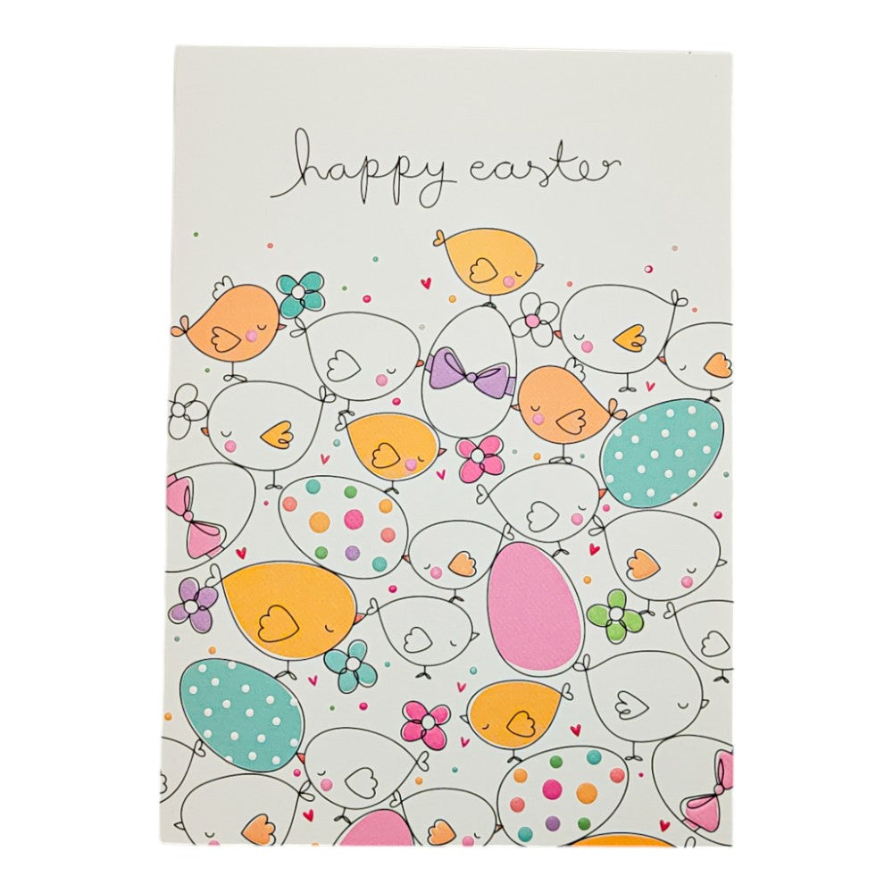 Happy Easter with Chicks Easter Card