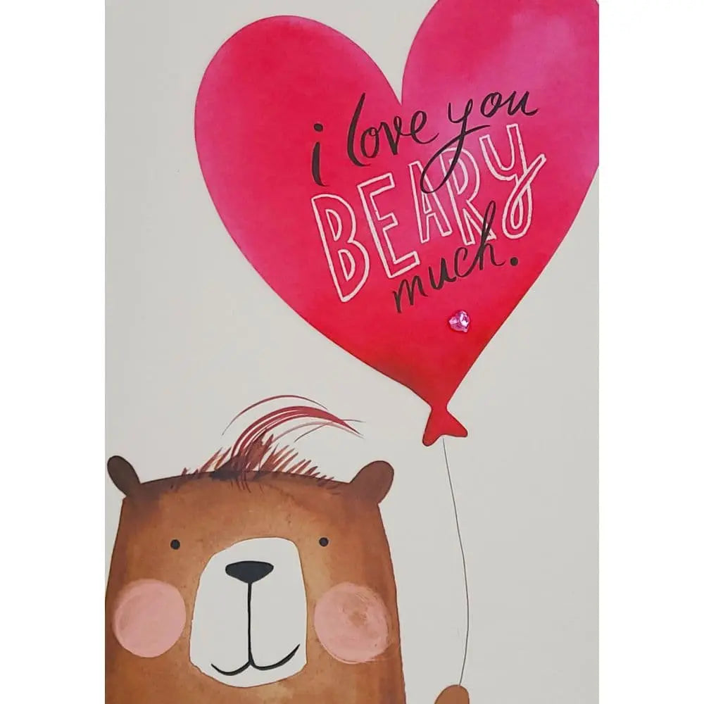 I Love You Beary Much Valentine's Day Card