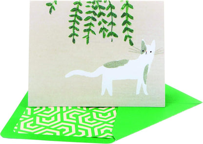 Kitty With Vine Blank Boxed Note Cards