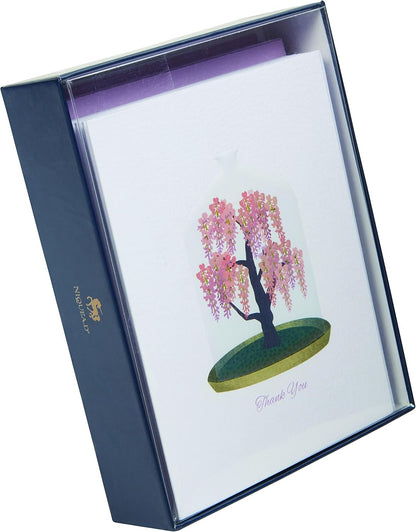 Wisteria Under Cloche Boxed Note Cards