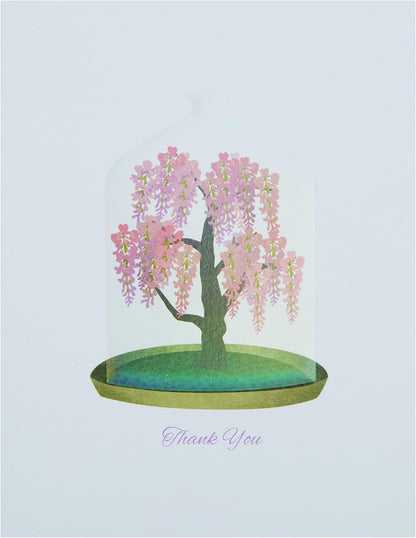 Wisteria Under Cloche Boxed Note Cards