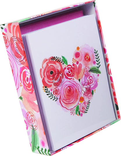 Floral Heart Boxed Note Cards