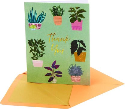 Thank You Houseplants Teal Boxed Notes