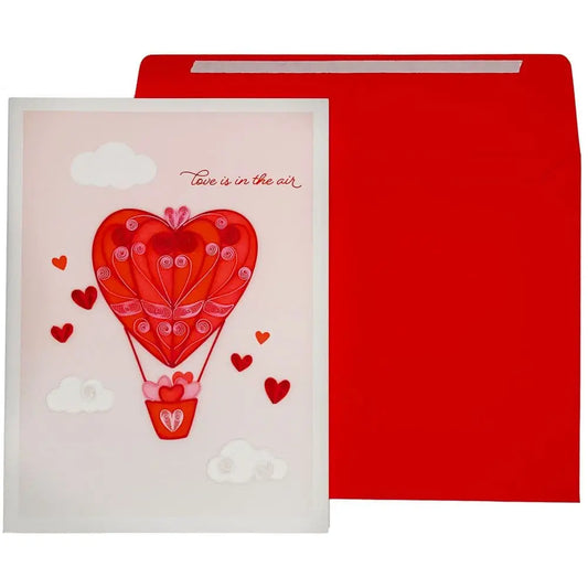 Hot Air Balloon Valentine's Day Card