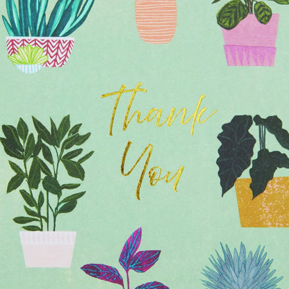 Thank You Houseplants Teal Boxed Notes