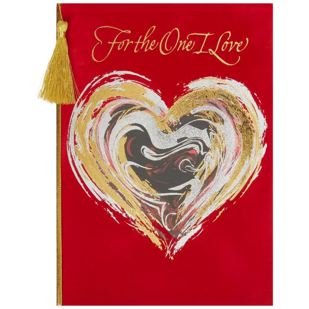 Marbleized Heart Valentine's Day Card