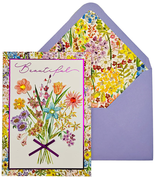 Multi-Colored Bouquet Birthday Card