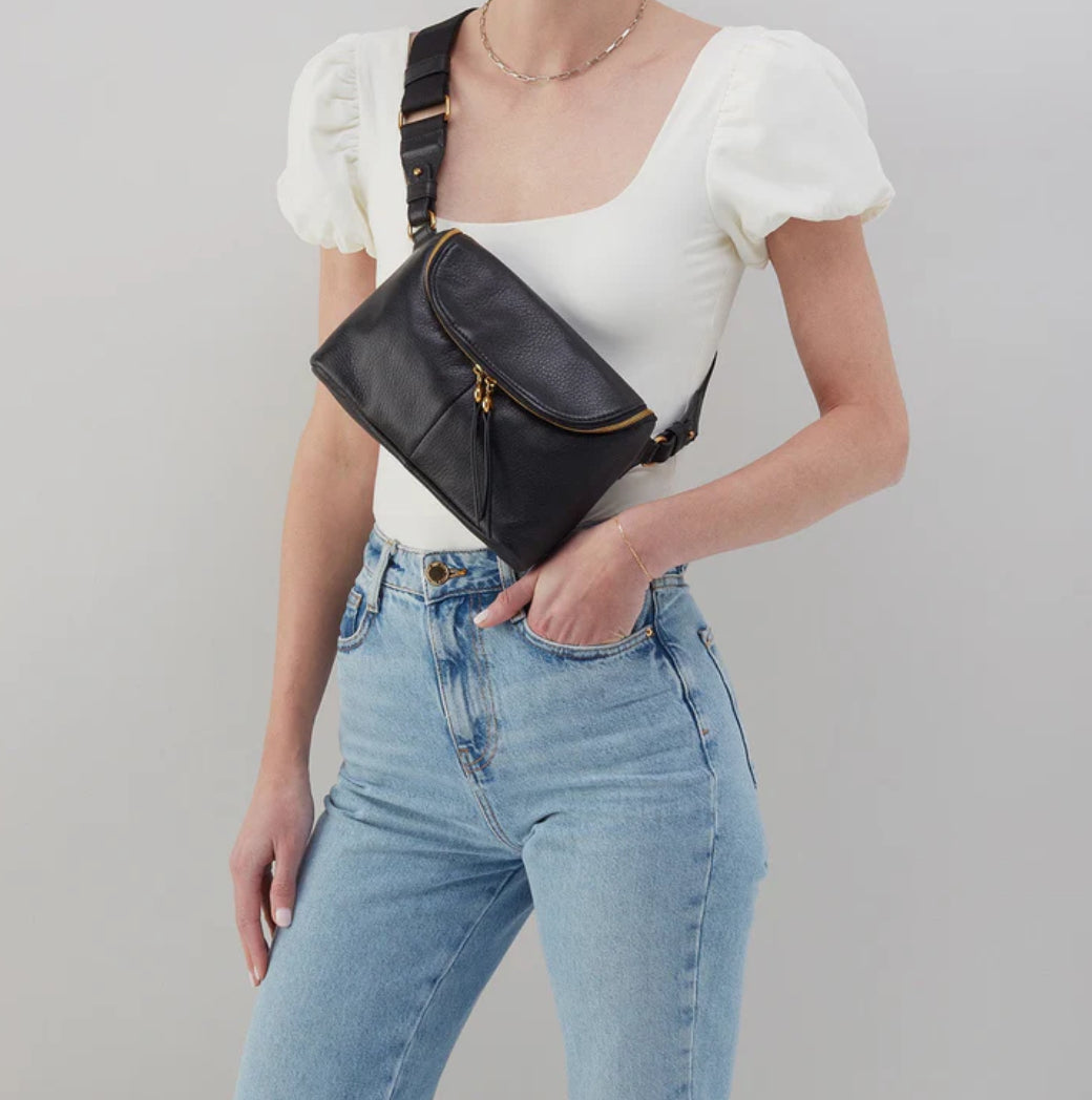 Fern Large Belt Bag - Black