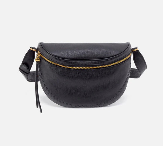 Juno Belt Bag - Black with Whipstitch