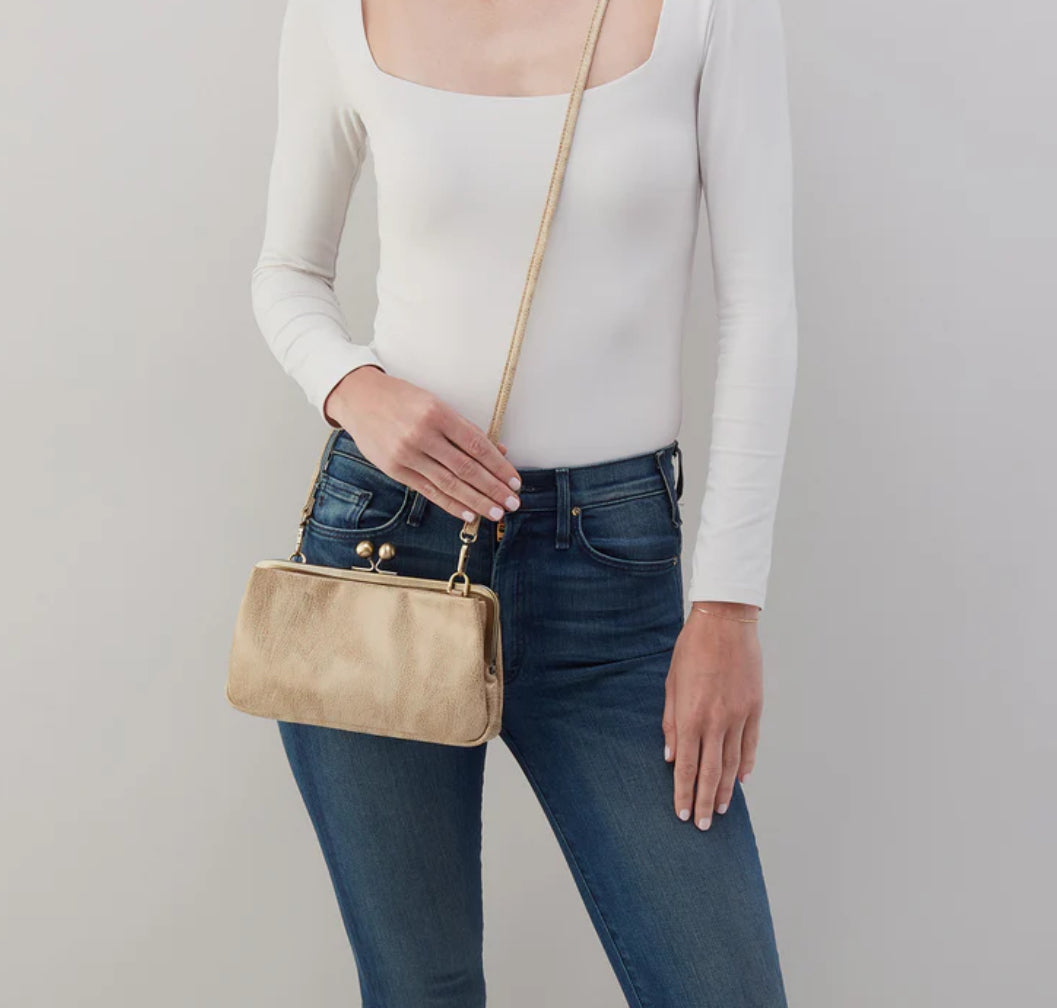 Lauren Frame Crossbody - Gold Leaf