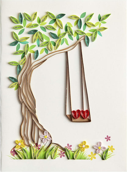 Quilled Swing Anniversary Card