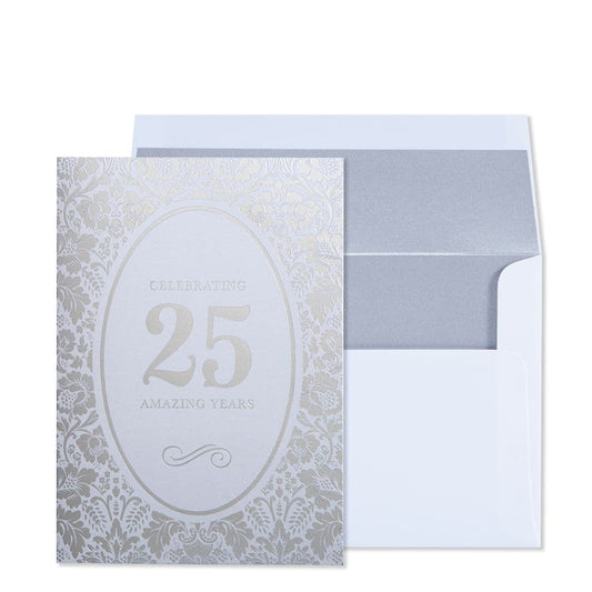 25th Silver Anniversary Card