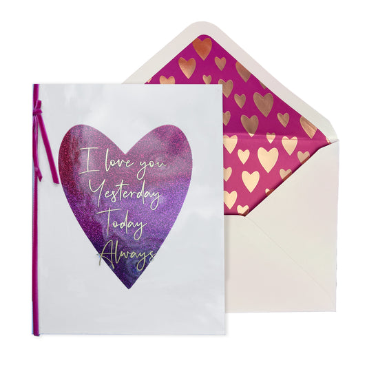 Heart with Lettering Anniversary Card