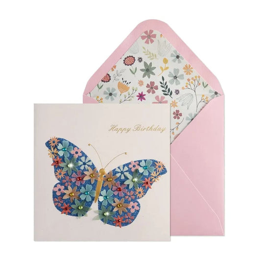 Flower Butterfly Greeting Card