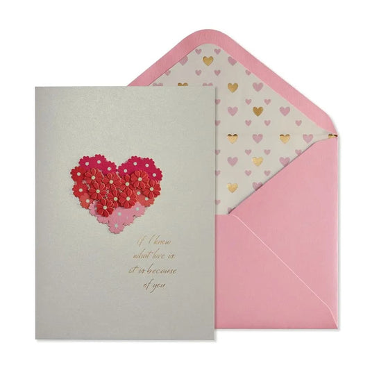 Flower Heart Birthday Card