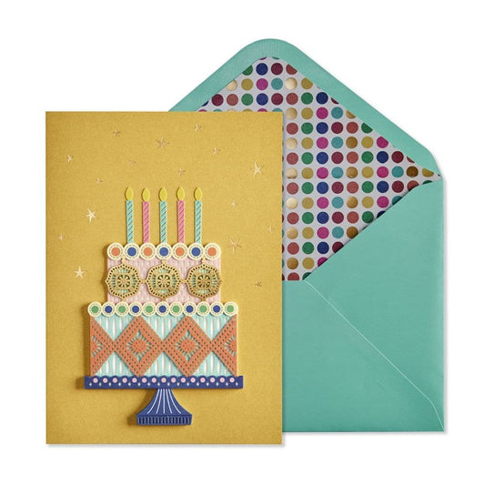 Laser Cut Birthday Cake Birthday Card