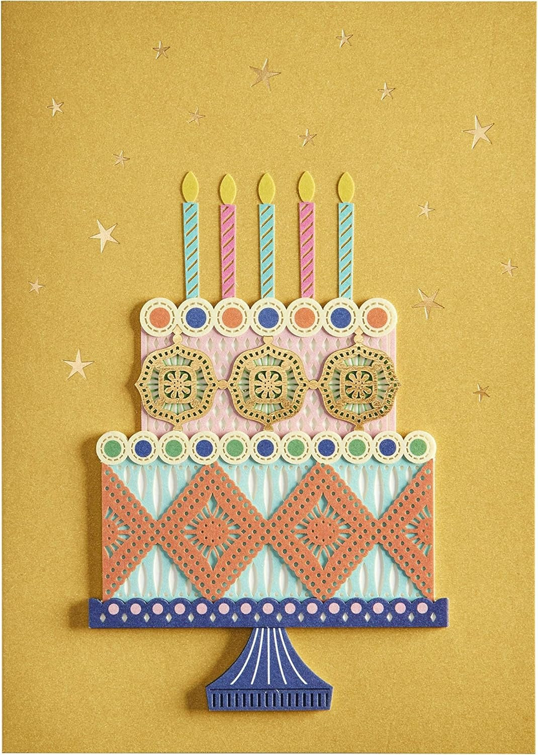 Laser Cut Birthday Cake Birthday Card