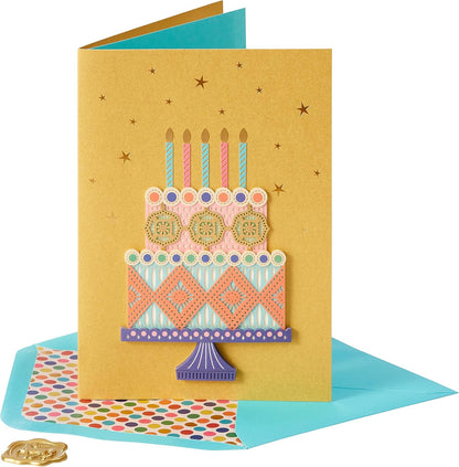 Laser Cut Birthday Cake Birthday Card