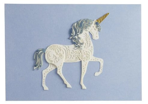 White Unicorn Birthday Card