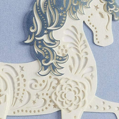 White Unicorn Birthday Card