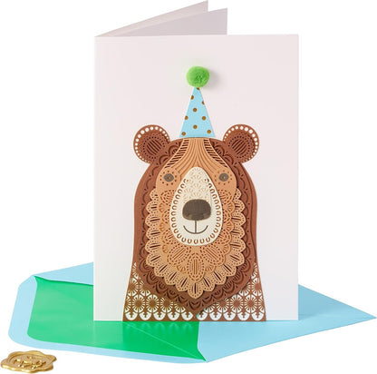 Bear With Hat Birthday Card