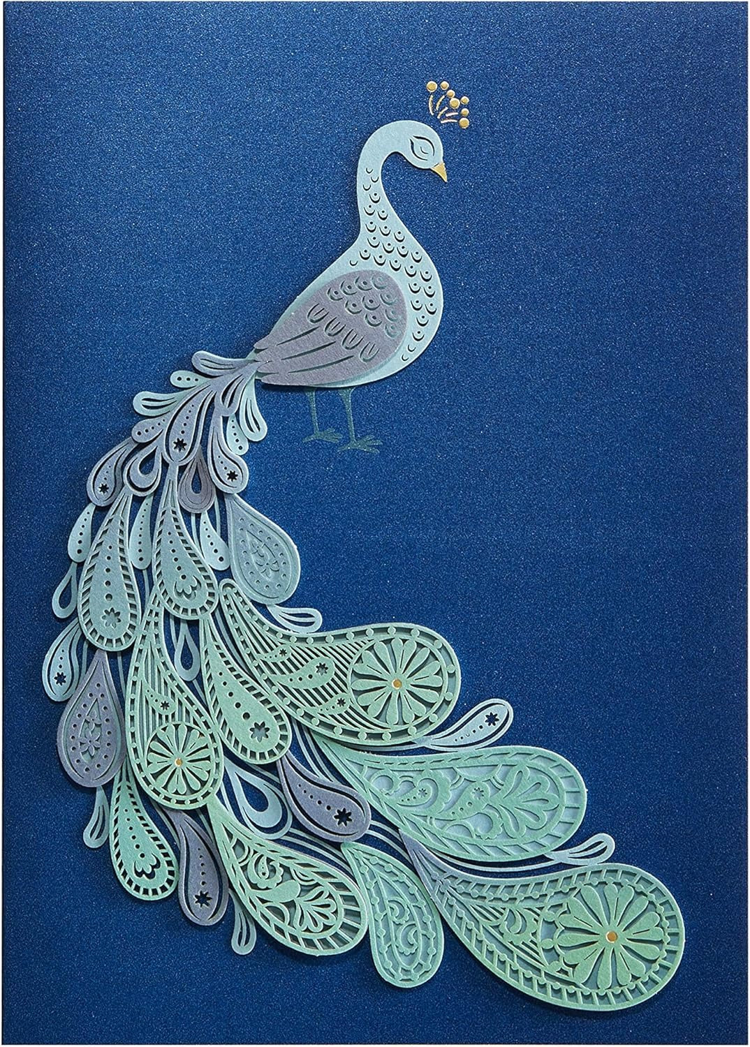 Peacock Laser Birthday Card