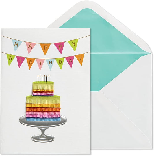 Cake with Banner Birthday Card