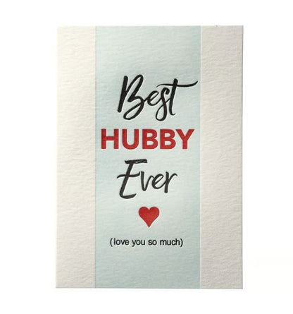 Best Hubby Ever Husband Birthday Card