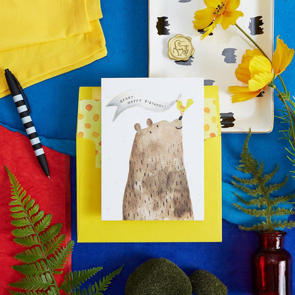 Bear with Banner Greeting Card