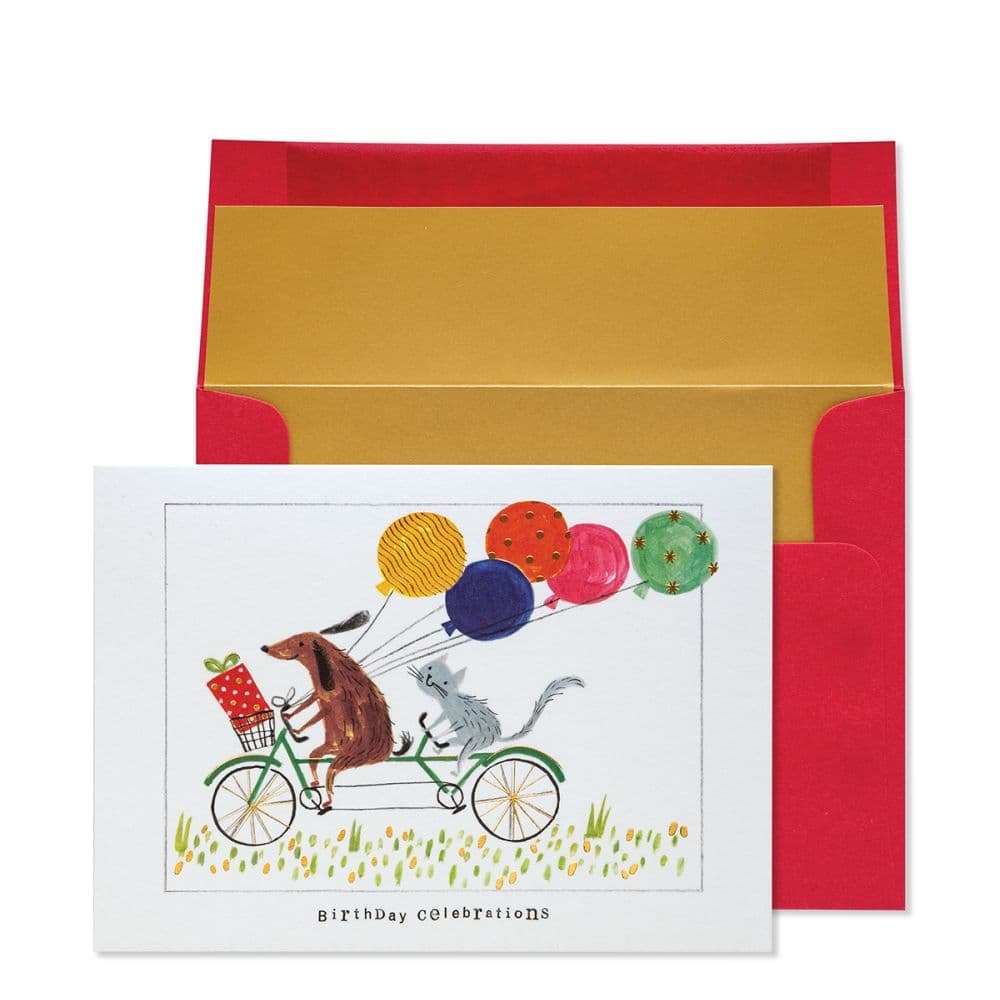 Tandem Bicycle Birthday Card