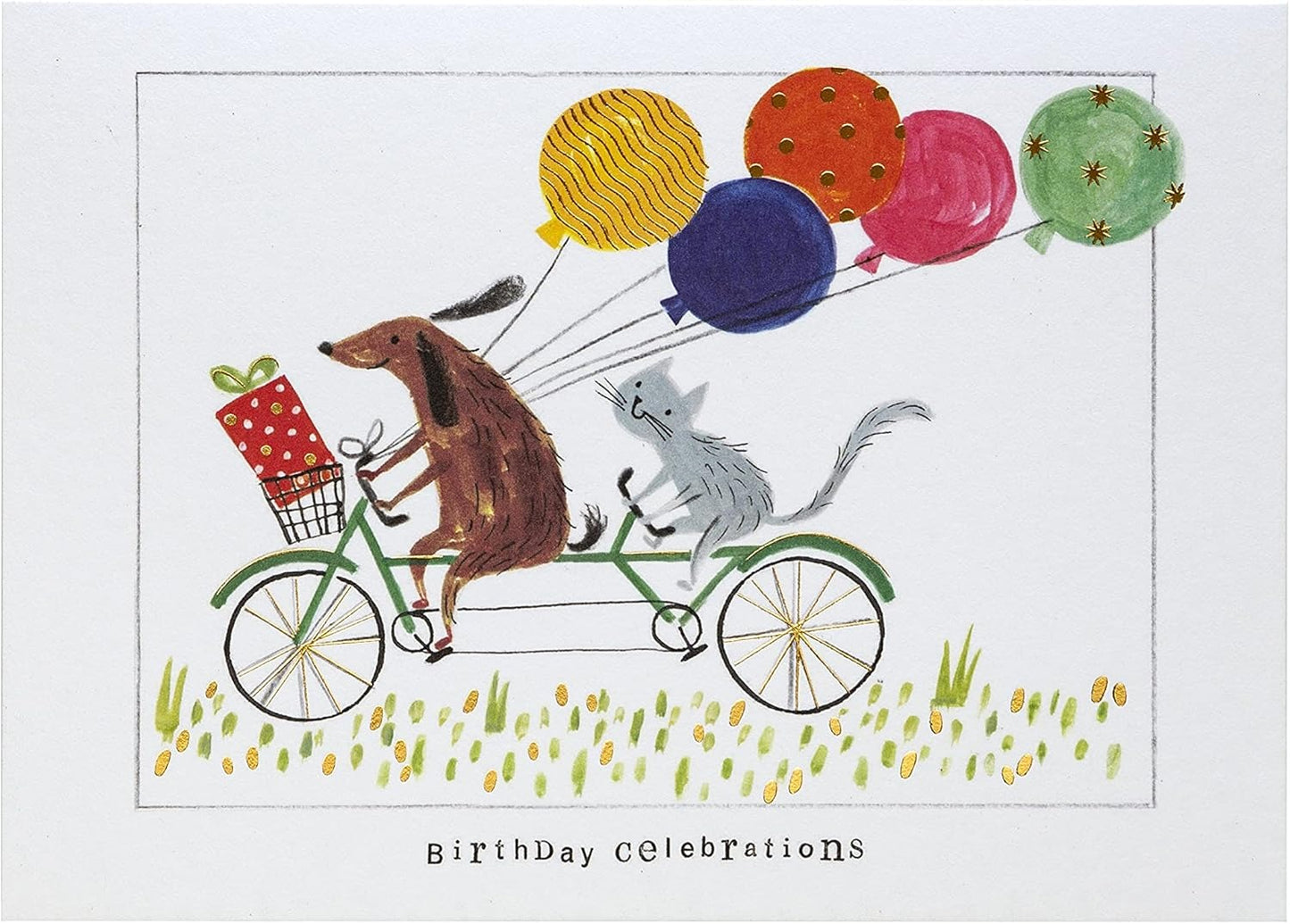 Tandem Bicycle Birthday Card