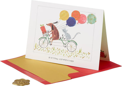 Tandem Bicycle Birthday Card