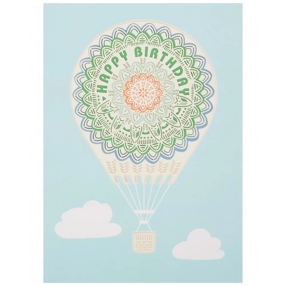 Hot Air Balloon Birthday Card