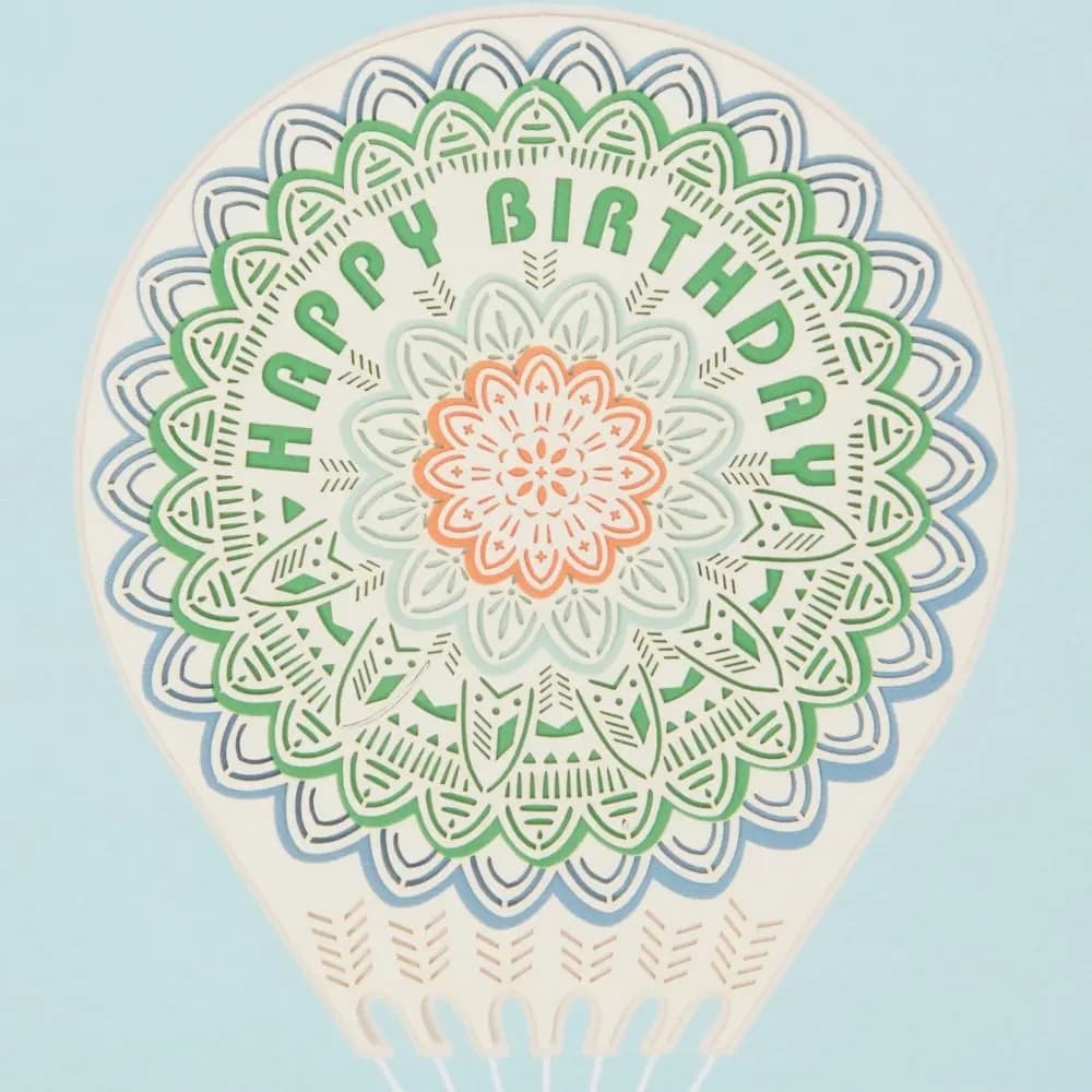 Hot Air Balloon Birthday Card