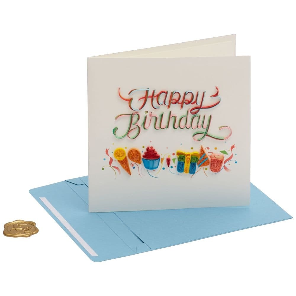 Quilled Birthday Confetti Birthday Card