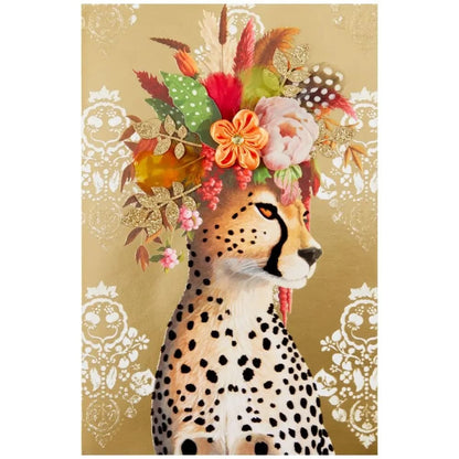 Cheetah with Flower Crown Collector's Edition Birthday Card