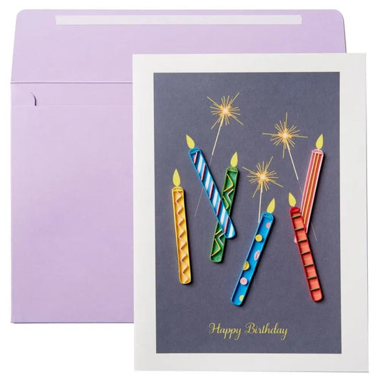 Quilled Candles Birthday Card